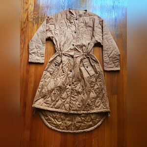 Tan Quilted Women's Coat